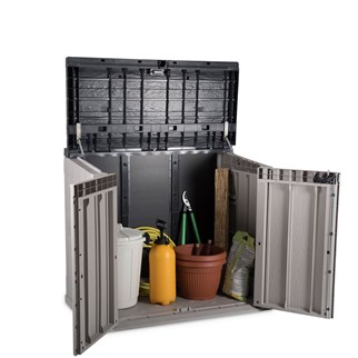 Toomax Storer Plus 840L Bahçe, Balkon, Depolama Dolabı, Çöp Konteyneri Gri/Antrasit