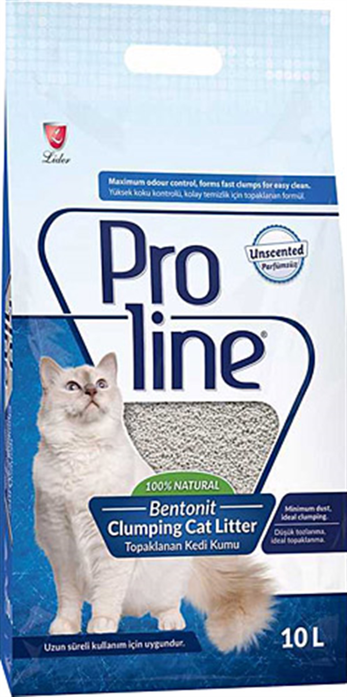  Proline Kokusuz Bentonit Topaklanan Kedi Kumu 10 lt