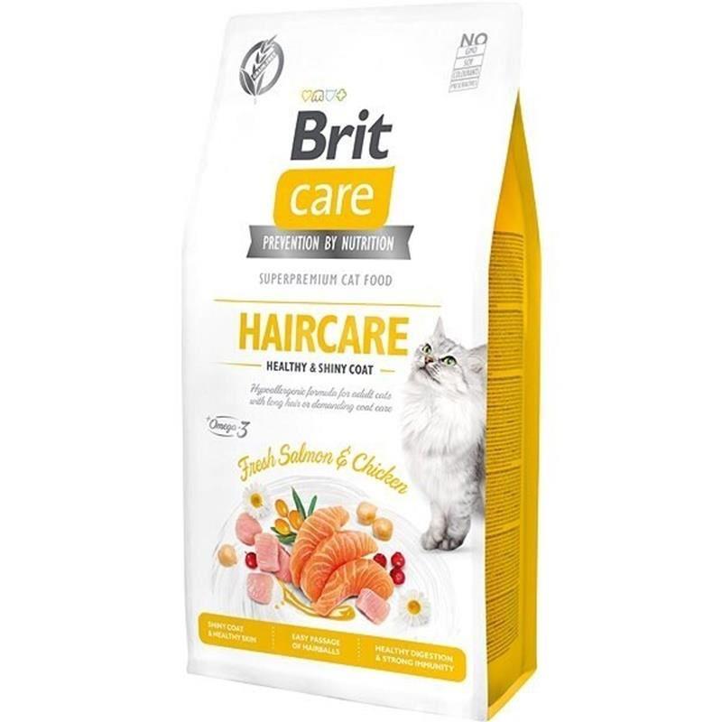 Brit Care Haircare Hypo-Allergenic Deri ve Tüy Sağlığı için Tahılsız Yetişkin Kedi Maması 7kg
