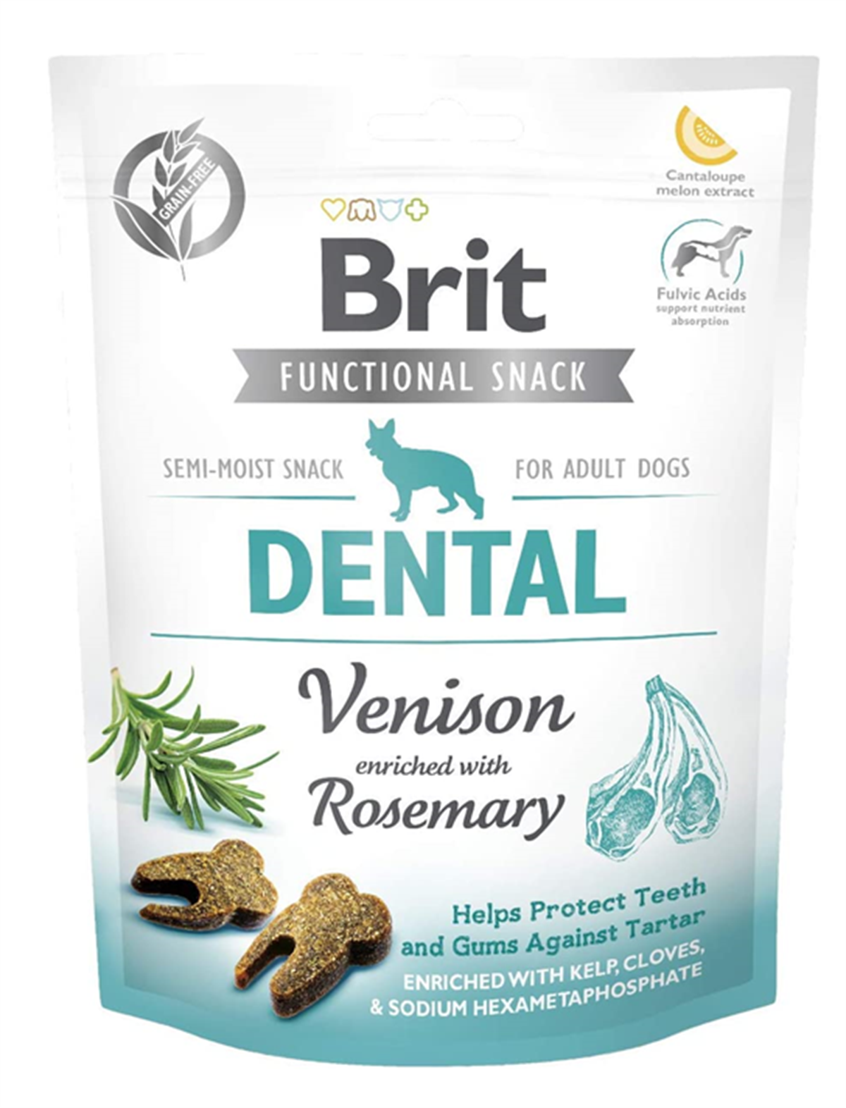 Brit Dental Biberiye ve Geyik Etli Ağız ve Diş Sağlığı Tahılsız Köpek Ödülü 150 Gr