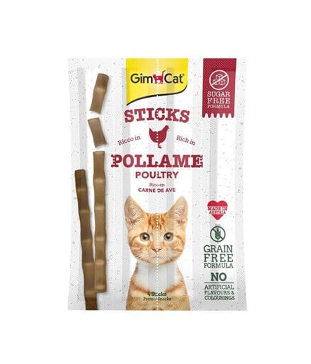 Gimcat Sticks Kümes Hayvanı Etli Tahılsız Ödül Çubukları 4Lü 20 Gr