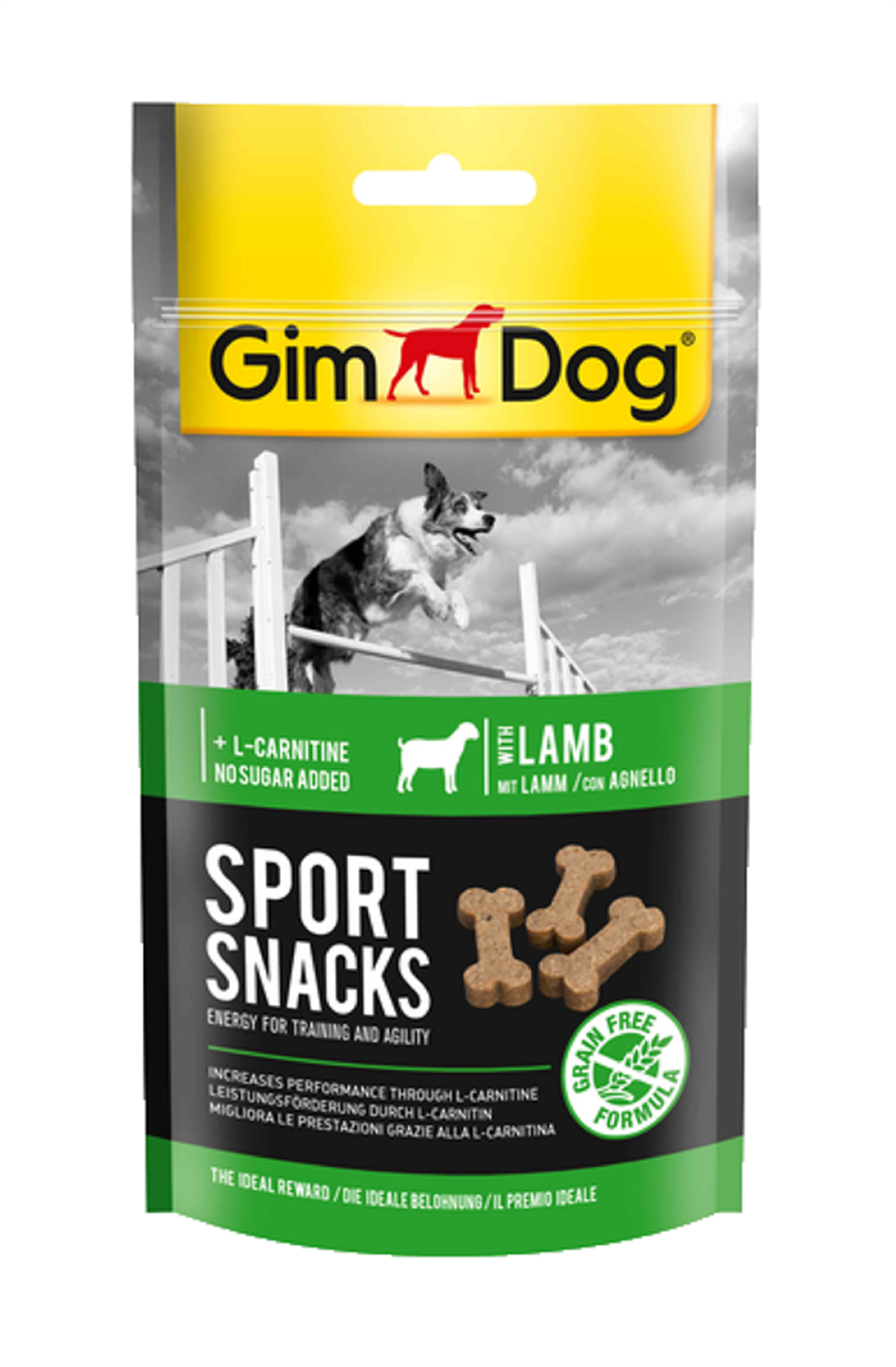 GimDog Sport Snacks Kuzulu L-Carnitinli Tahılsız Köpek Ödülü 60 Gr