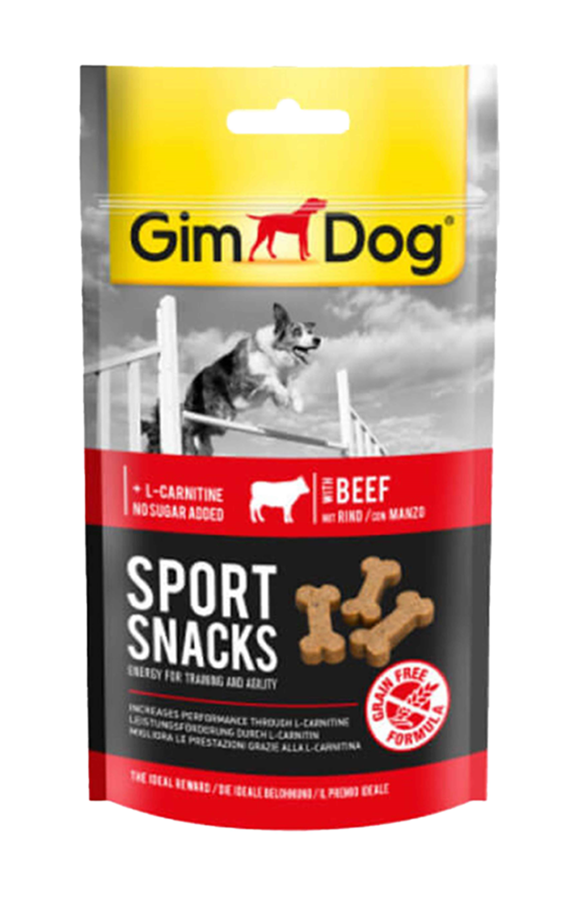 GimDog Sport Snacks Sığır Etli L Carnitinli Tahılsız Köpek Ödül Maması 60 Gr