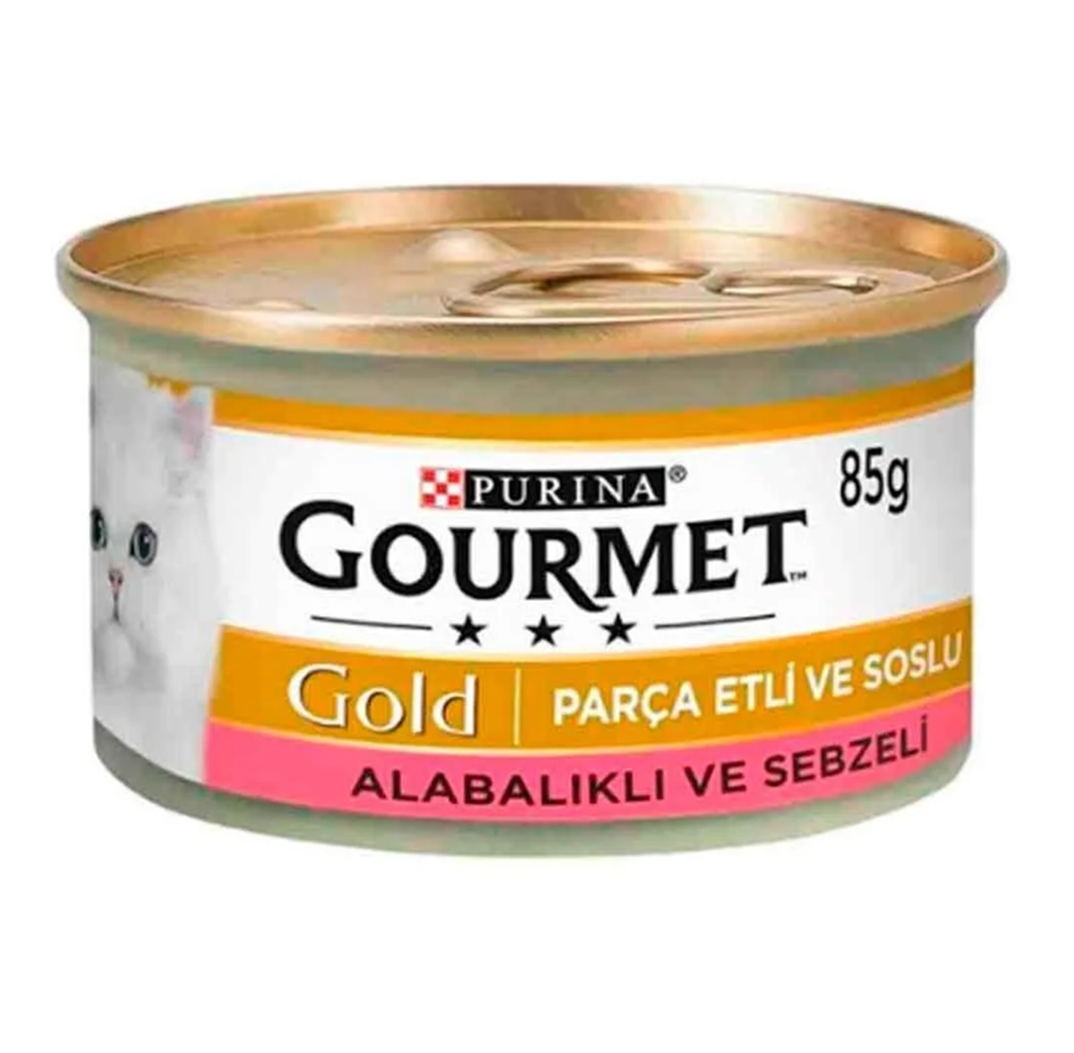Gourmet Gold Parça Etli Soslu Alabalık ve Sebzeli Kedi Konservesi 85gr