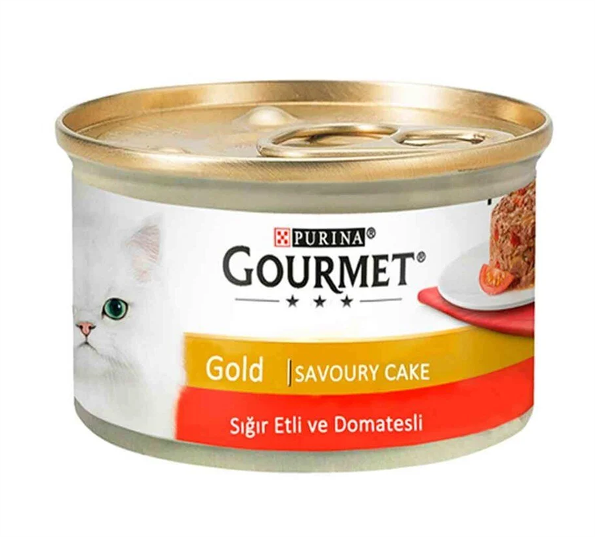 Gourmet Gold Savoury Parça Sığır Etli Domatesli Yetişkin Kedi Konservesi 85 gr