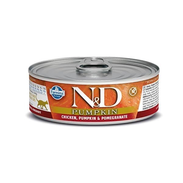 N&D Pumpkin Balkabaklı Tavuk ve Narlı Konserve Kedi Maması