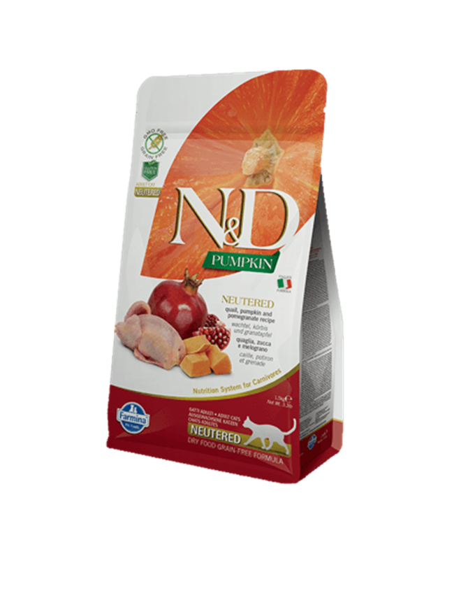 ND Tahılsız Bıldırcın Nar Kısırlaştırılmış Kedi Maması 5 Kg