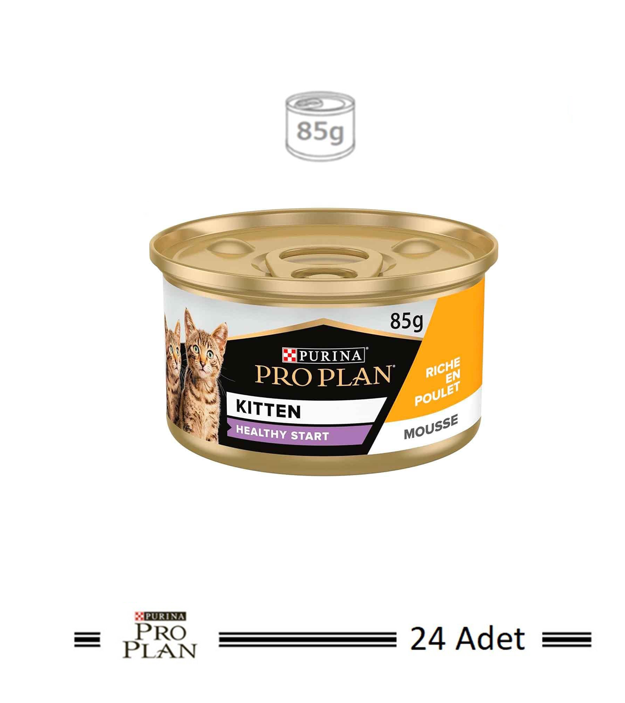 Pro Plan Kitten Tavuklu Yavru Kedi Konservesi 85 Gr  24 Adet