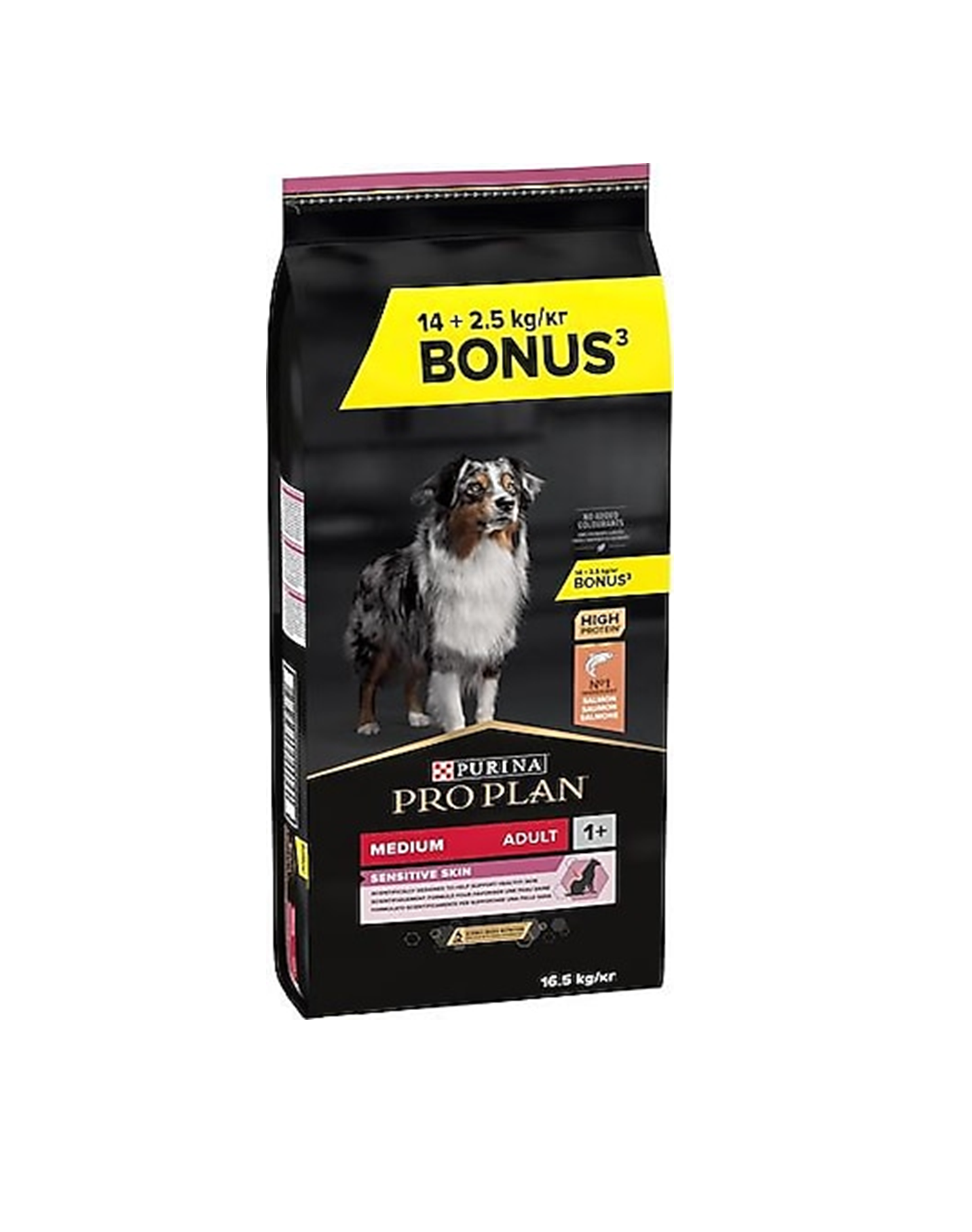 Pro Plan Medium Senstive Skin Somonlu Hassas Yetişkin Köpek Maması 14 + 2.5 Kg