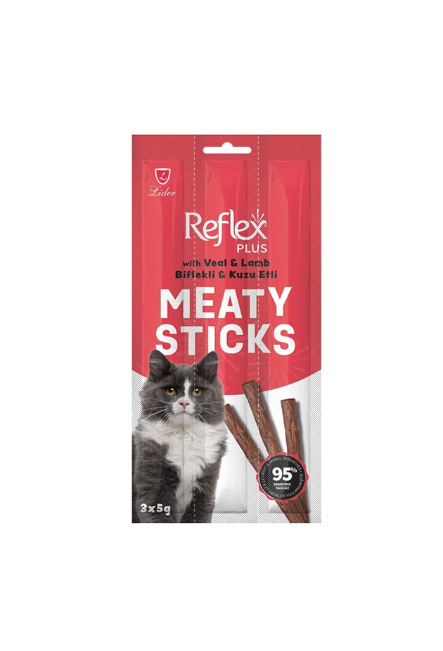 Reflex Cat Stick Biftek Etli Tahılsız Kedi Ödül Çubukları 5 Gr x 3 Stick