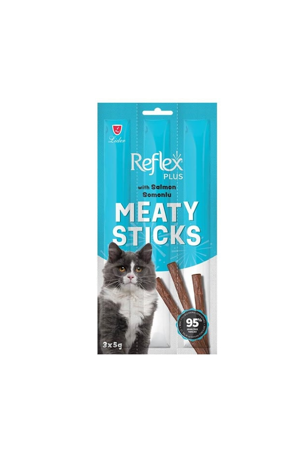 Reflex Cat Stick Somon Etli Tahılsız Kedi Ödül Çubukları 5 Gr x 3 Stick