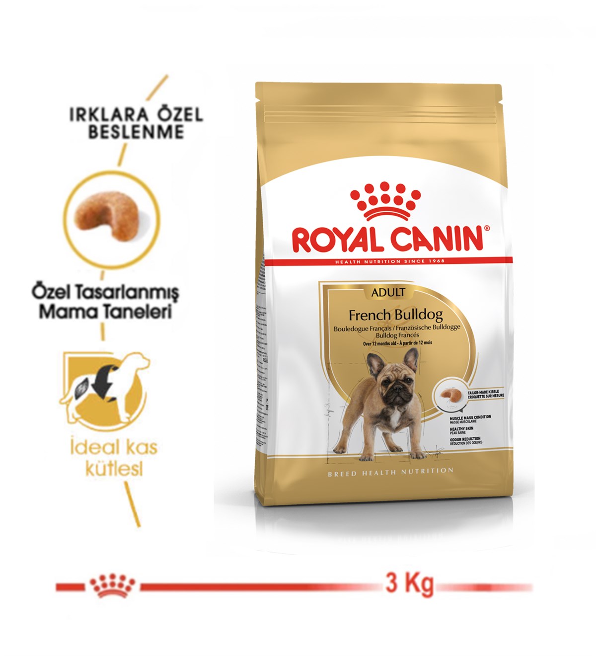 Royal Canin French Bulldog Adult Yetişkin Köpek Maması 3 Kg