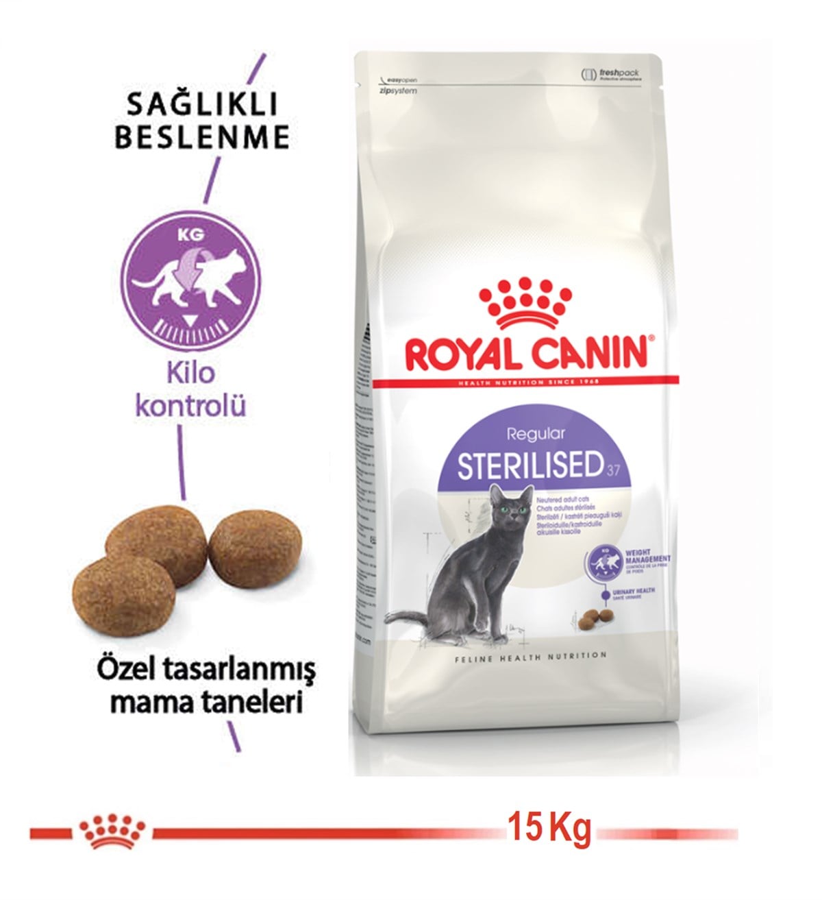 Royal Canin Sterilised 37 Kısırlaştırılmış Yetişkin Kedi Maması 15 Kg