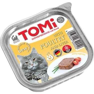 Tomi Kedi Kümes Hayvanı Ve Ciğerli Yaş Mama 100gr (pate)