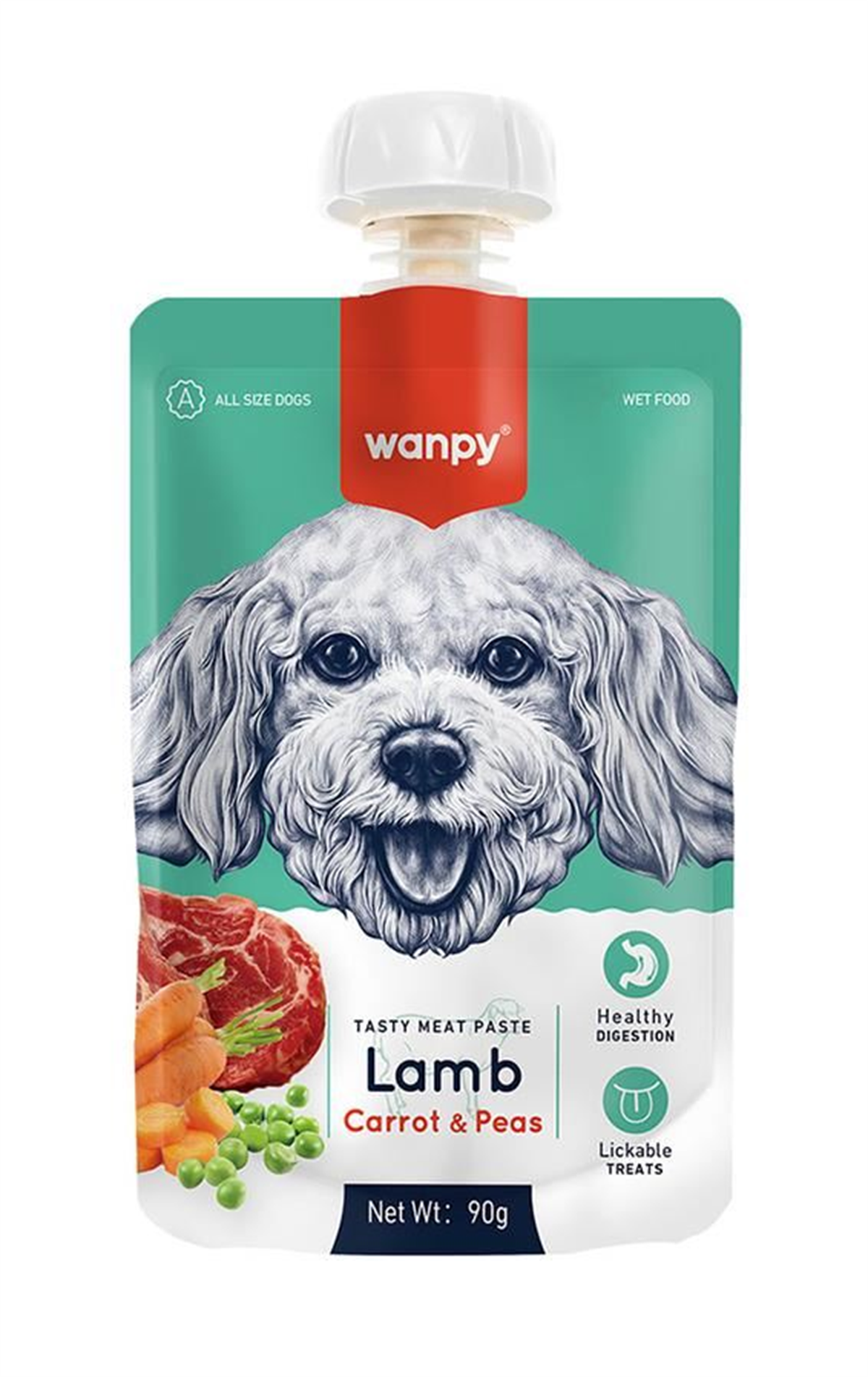 Wanpy Kuzu Etli Ve Havuçlu Ezme Köpek Ödülü 90 Gr