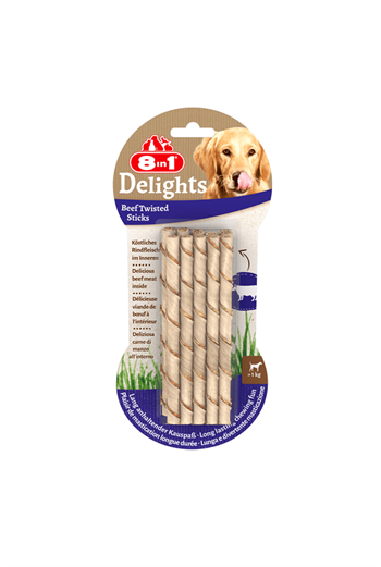 8in1 Delight Beef Twisted Sticks Biftekli Köpek Ağız Bakım Kemiği 55 Gr