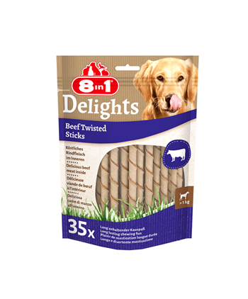 8in1 Delight Beef Twisted Sticks Biftekli Köpek Ağız Bakım Kemiği 190 Gr