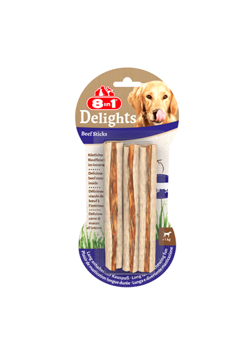 8in1 Delights Beef Sticks Biftekli Köpek Ağız Bakımı Çubuk Kemik 75 Gr