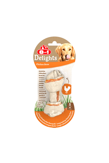 8in1 Delights Chicken Bone Small Tavuklu Köpek Ağız Bakım Düğüm Kemiği 35 Gr