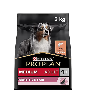 Pro Plan Medium Adult Sensitive Skin Somonlu ve Pirinçli Yetişkin Orta Irk Köpek Maması 3kg