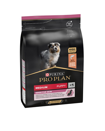 Pro Plan Medium Puppy Sensitive Skin Somonlu ve Pirinçli Orta Irk Yavru Köpek Maması 3kg