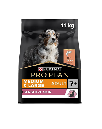 Pro Plan Senior 7+ Orta ve Büyük Irk Sensitive Skin Somonlu ve Pirinçli Yaşlı Köpek Maması 14kg