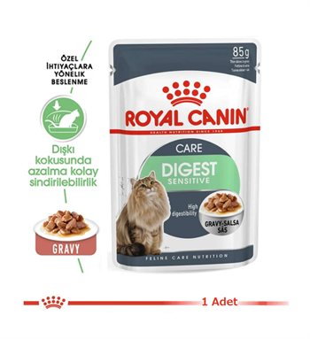 Royal Canin Digest Sensitive Gravy Pouch Yetişkin Kedi Yaş Maması 85 Gr. 1 Adet