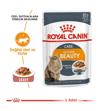 Royal Canin Intense Beauty Gravy Pouch Yetişkin Kedi Yaş Maması 85 Gr. 1 Adet