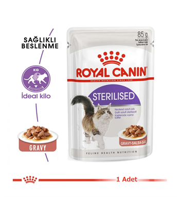Royal Canin Sterilised Gravy Kısır Kedi Pouch Yaş Mama 85 Gr 1 Adet