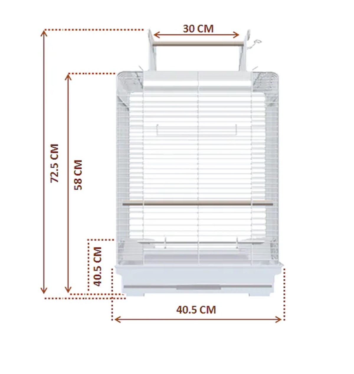 Best Cage Orta Boy Papağan Kafesi Beyaz - 1. Kalitede İthal Üründür