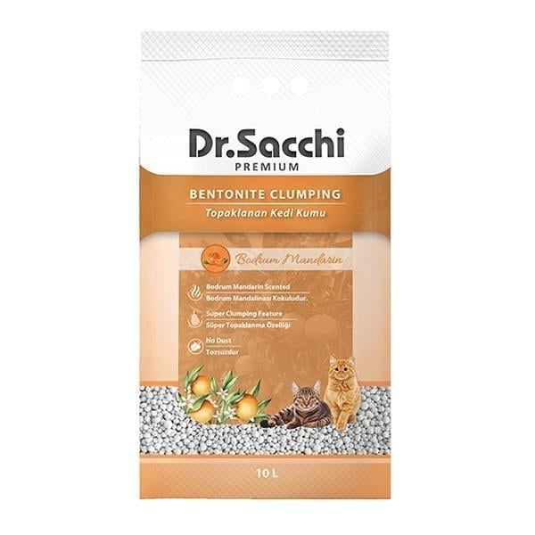 Dr.Sacchi Süper Emici Bodrum Mandalinalı Topaklanan Bentonit Kedi Kumu