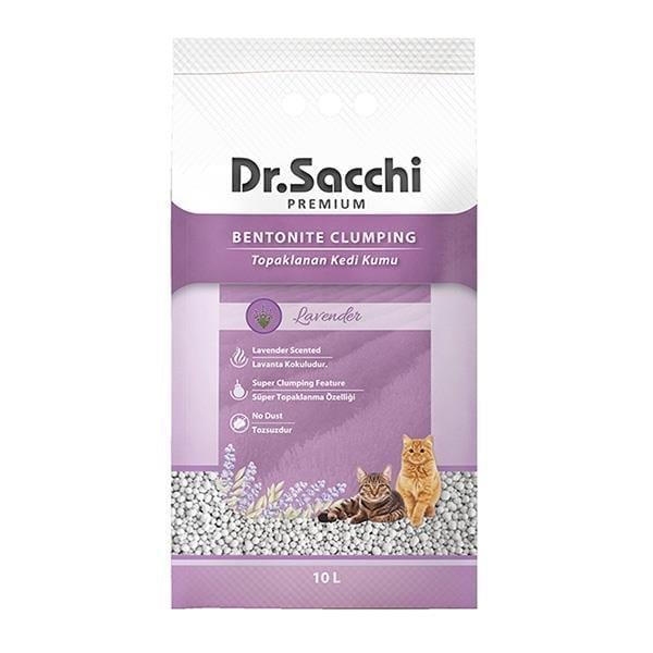 Dr.Sacchi Süper Emici Lavantalı Topaklanan Bentonit Doğal Kedi Kumu