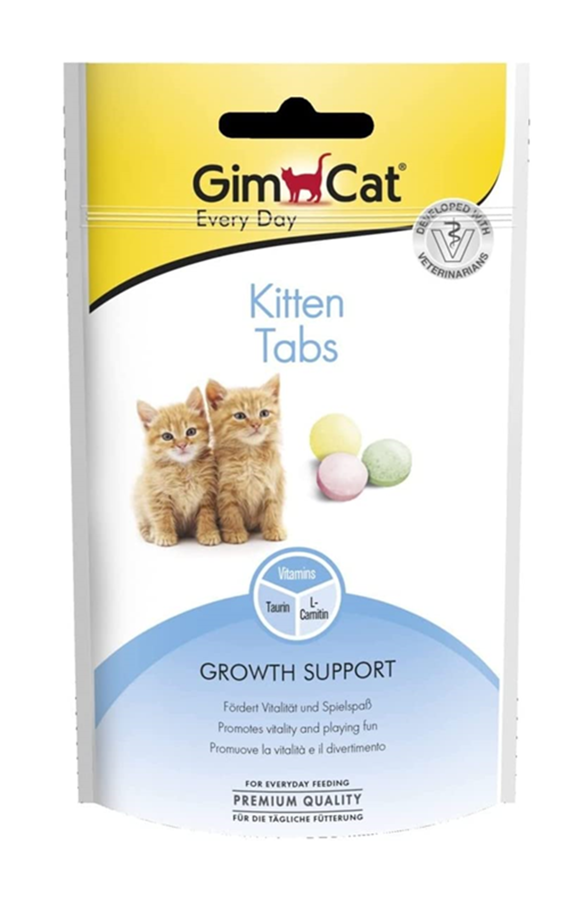 GimCat Kitten Tabs Taurin ve Multivitamin Yavru Kedi Ödül Tableti 40 Gr