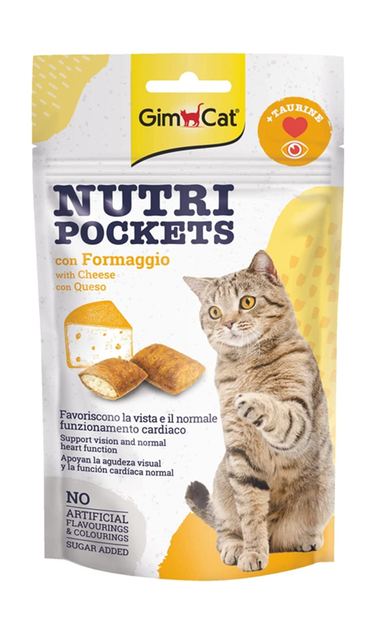 GimCat Nutripockets Peynirli ve Taurinli Kedi Ödül Maması 60 Gr