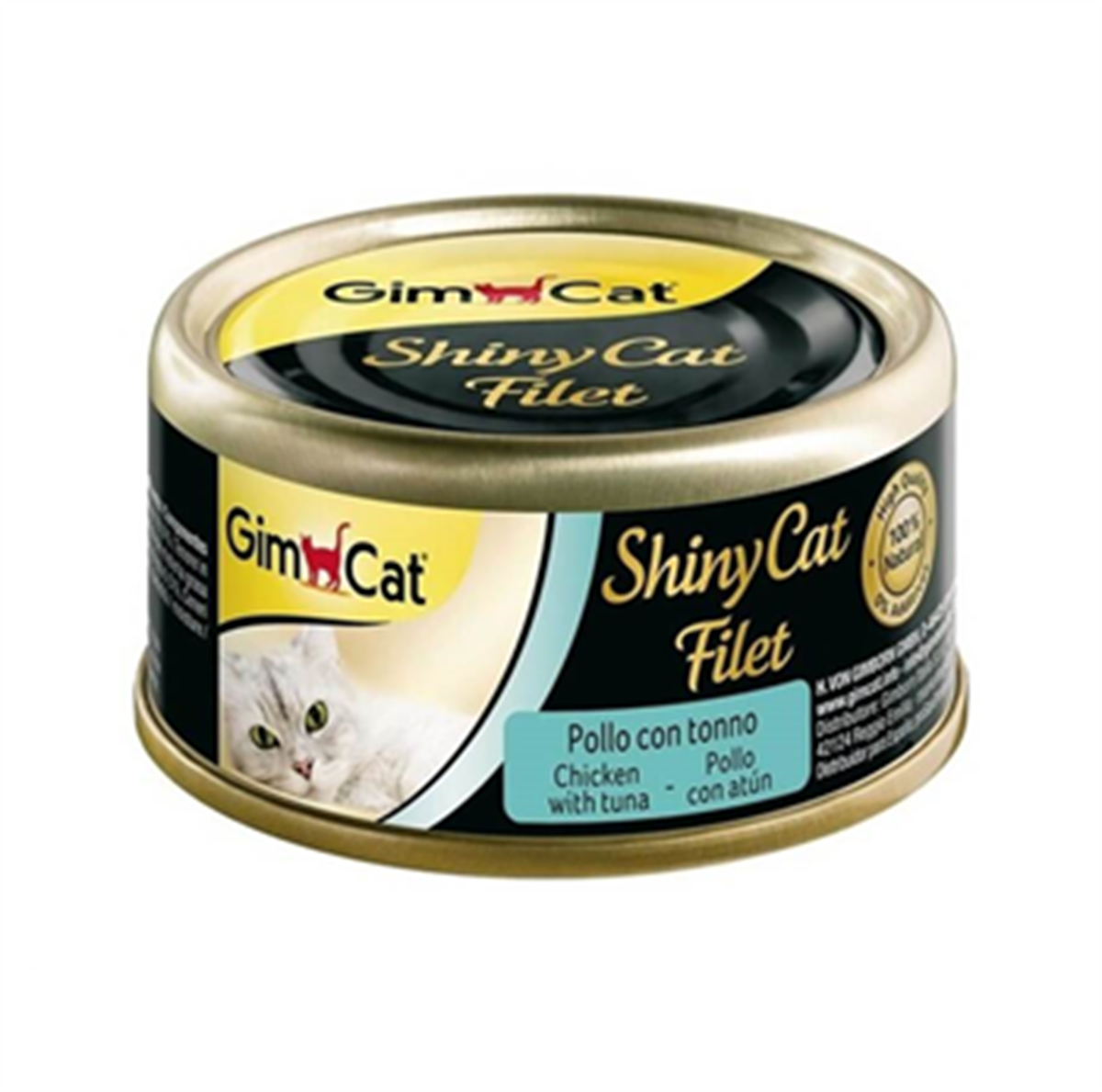 GimCat Shinycat Kıyılmış Fileto Tavuk Etli ve Ton Balıklı Kedi Konservesi 70 Gr