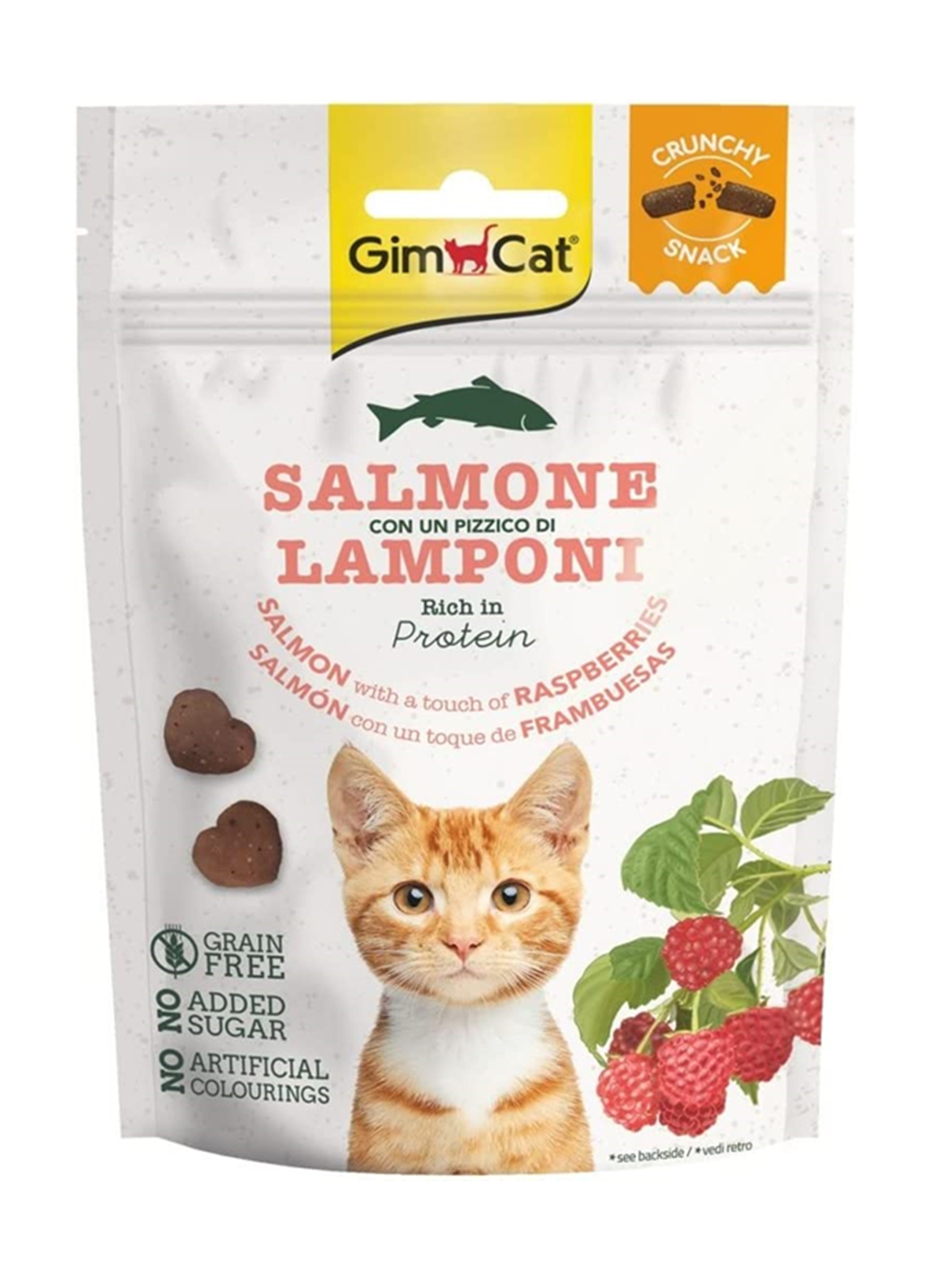 GimCat Somon ve Ahududulu Tahılsız Kedi Ödül Maması 60 Gr
