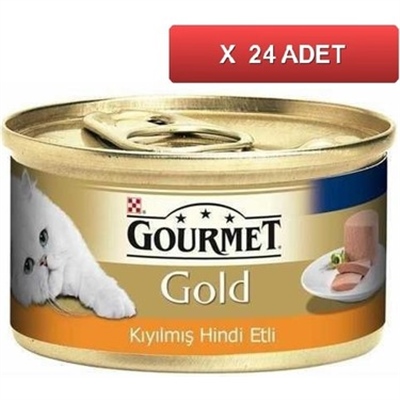Gourmet Gold Kıyılmış Hindi Etli Kedi Konservesi 85 Gr 24 Adet