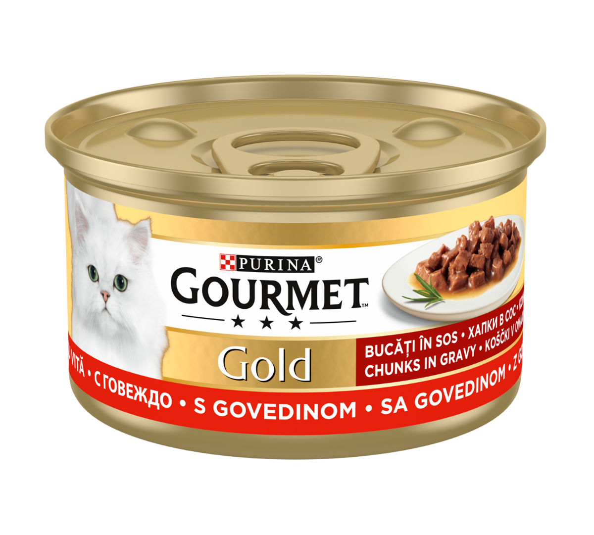 Gourmet Gold Soslu Parça Sığır Etli Kedi Konservesi 85gr