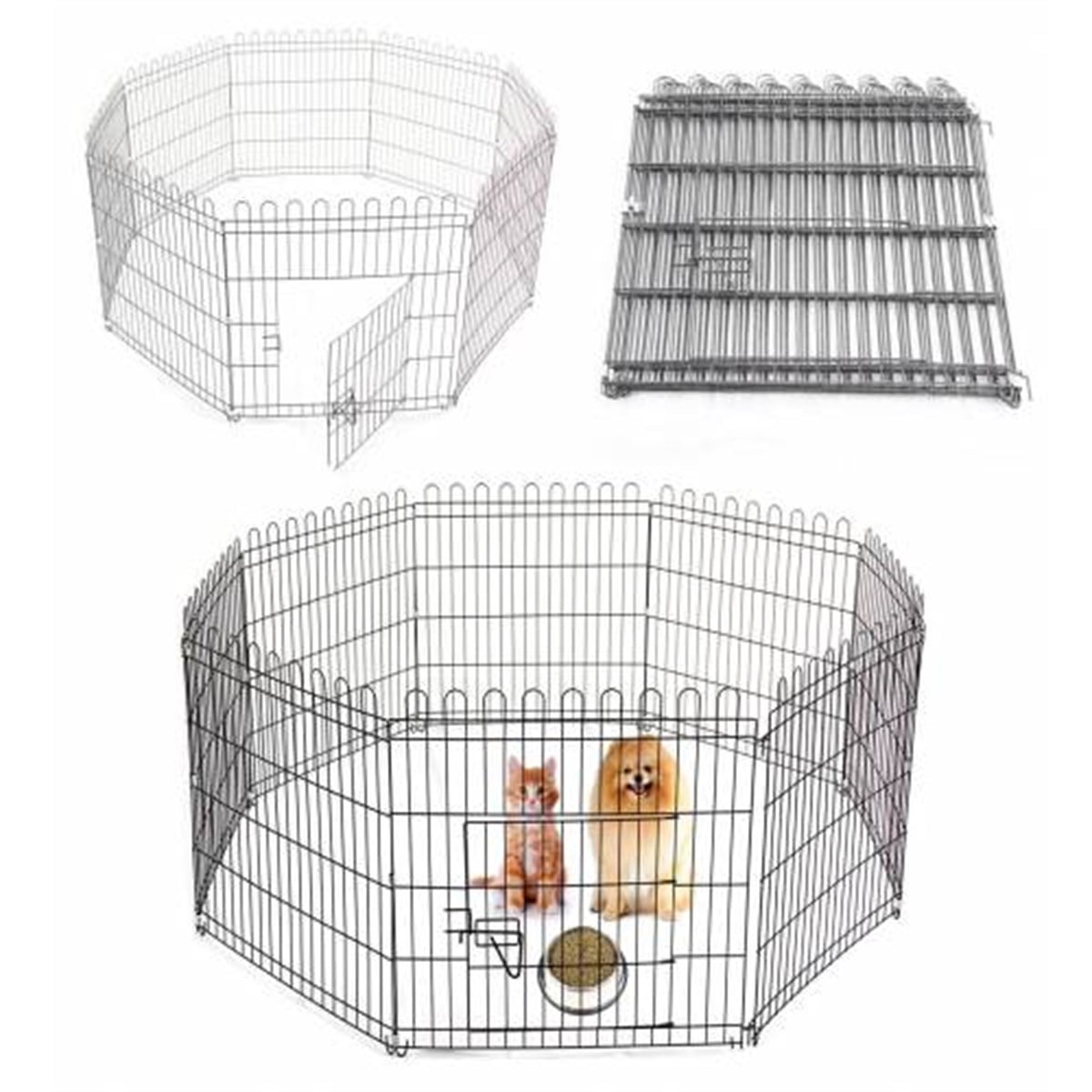 METAL KÖPEK OYUN ALANI ÇİT 63X63 CM 8 PARÇA - İTHAL VE 1. SINIF KALİTEDE ÜRÜN