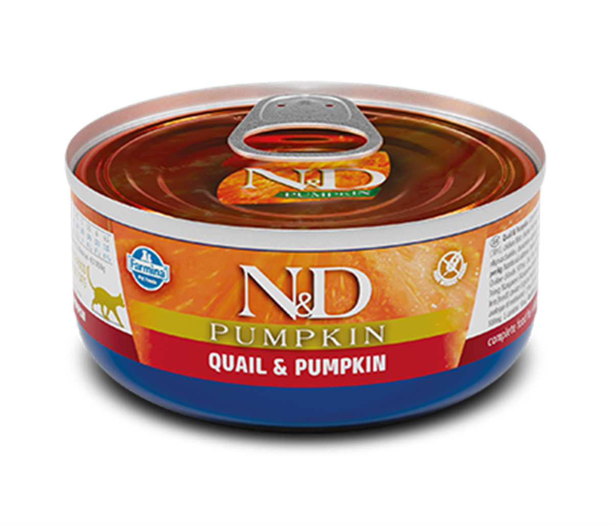 ND Pumpkin Balkabaklı ve Bıldırcınlı Tahılsız Yetişkin Kedi Konservesi 70 Gr