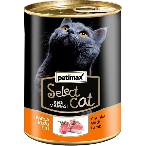 Patimax Parça Kuzu Etli Konserve Yetişkin Kedi Maması 400 G