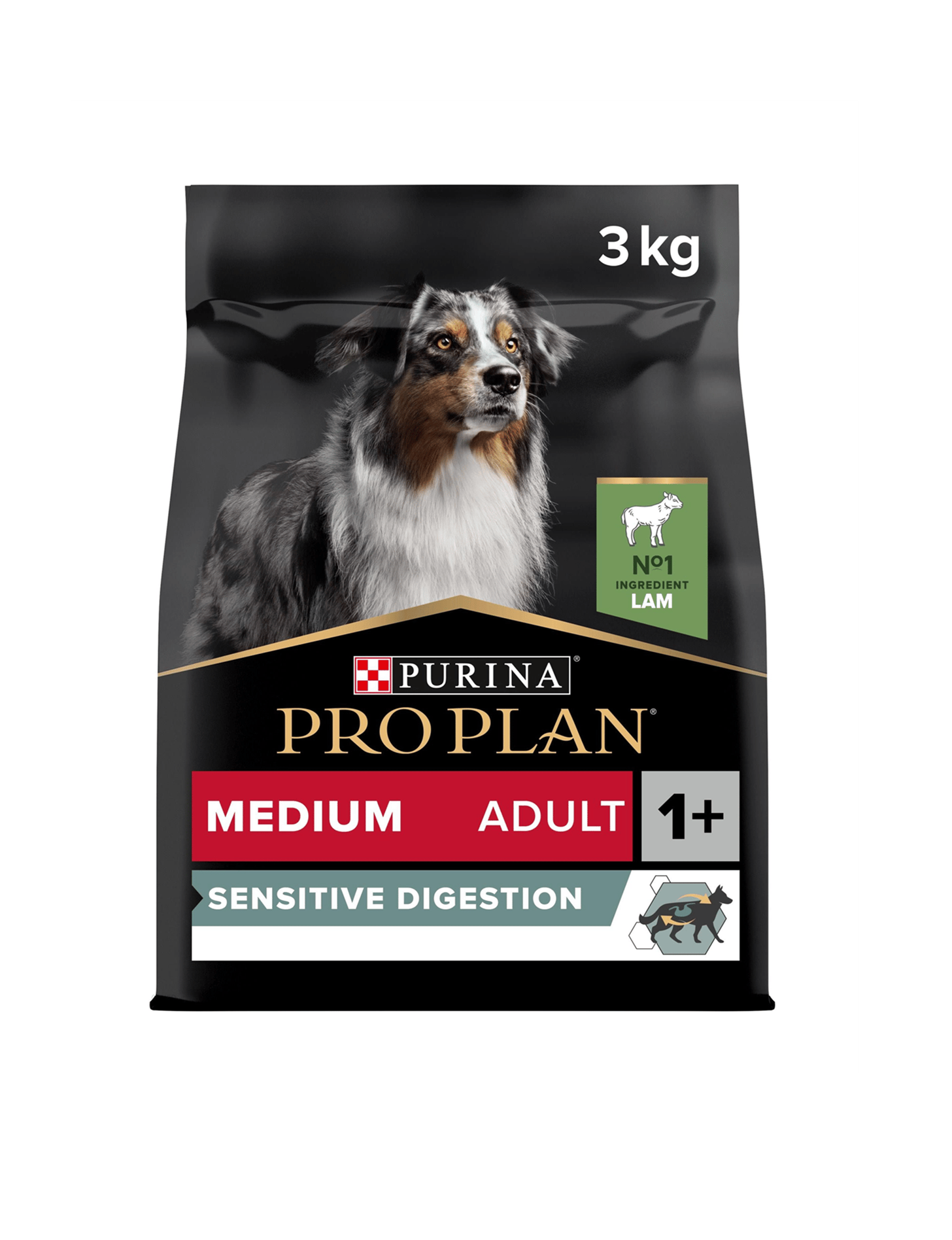 Pro Plan Medium Adult Sensitive Digestion Kuzulu ve Pirinçli Orta Irk Yetişkin Köpek Maması 3kg