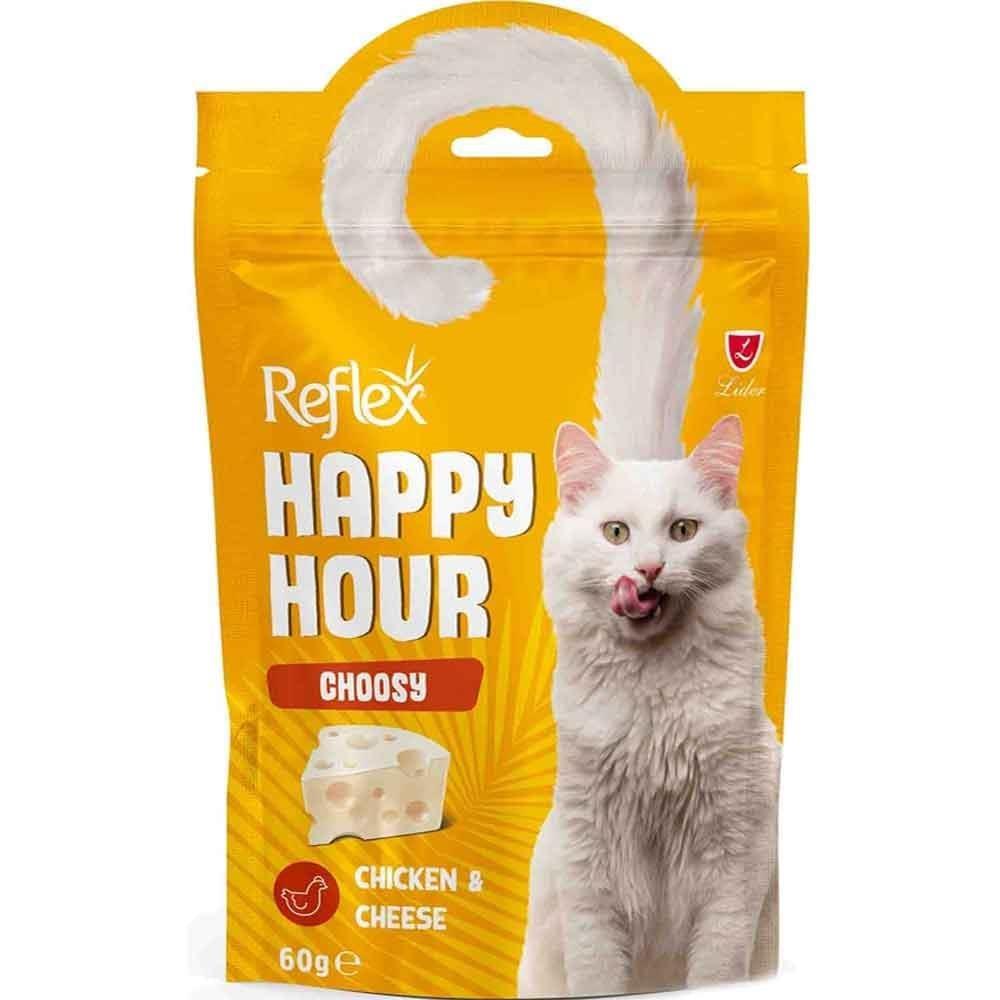Reflex Happy Hour Choosy Tavuklu ve Peynirli Kedi Ödül Maması 60 Gr