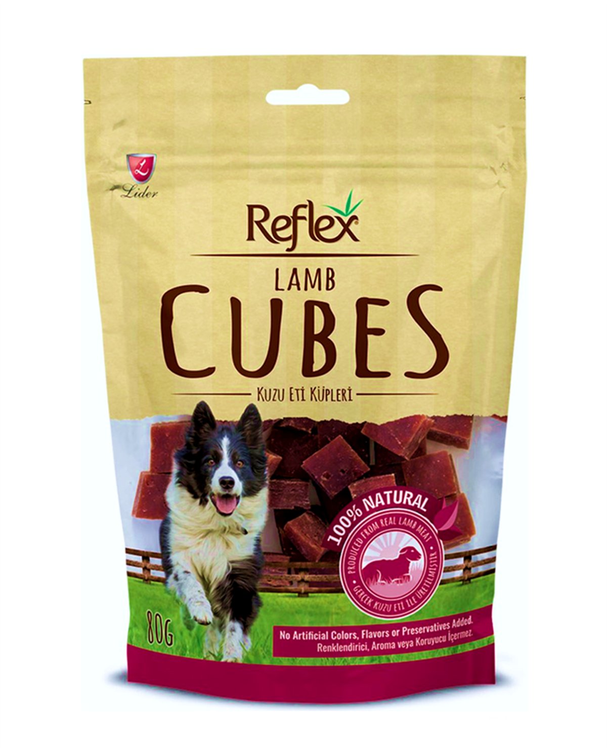 Reflex Kuzu Etli Küp Köpek Ödül Maması 80gr