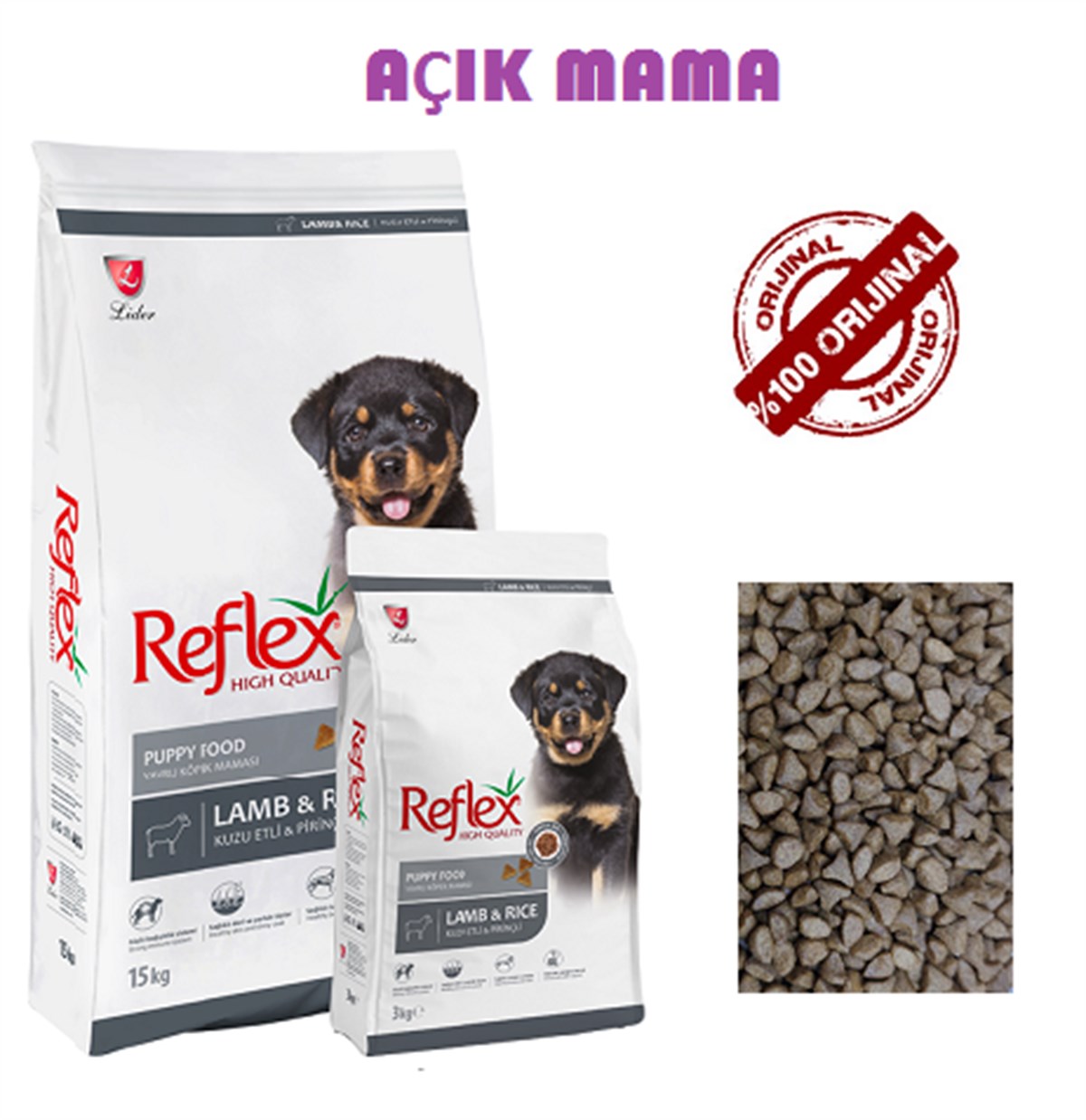 REFLEX KUZULU YAVRU KÖPEK 1 KG AÇIK MAMA