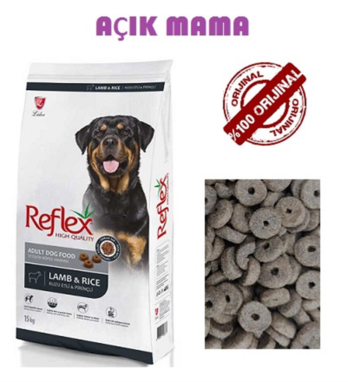 REFLEX KUZULU YETİŞKİN KÖPEK 1 KG AÇIK MAMA