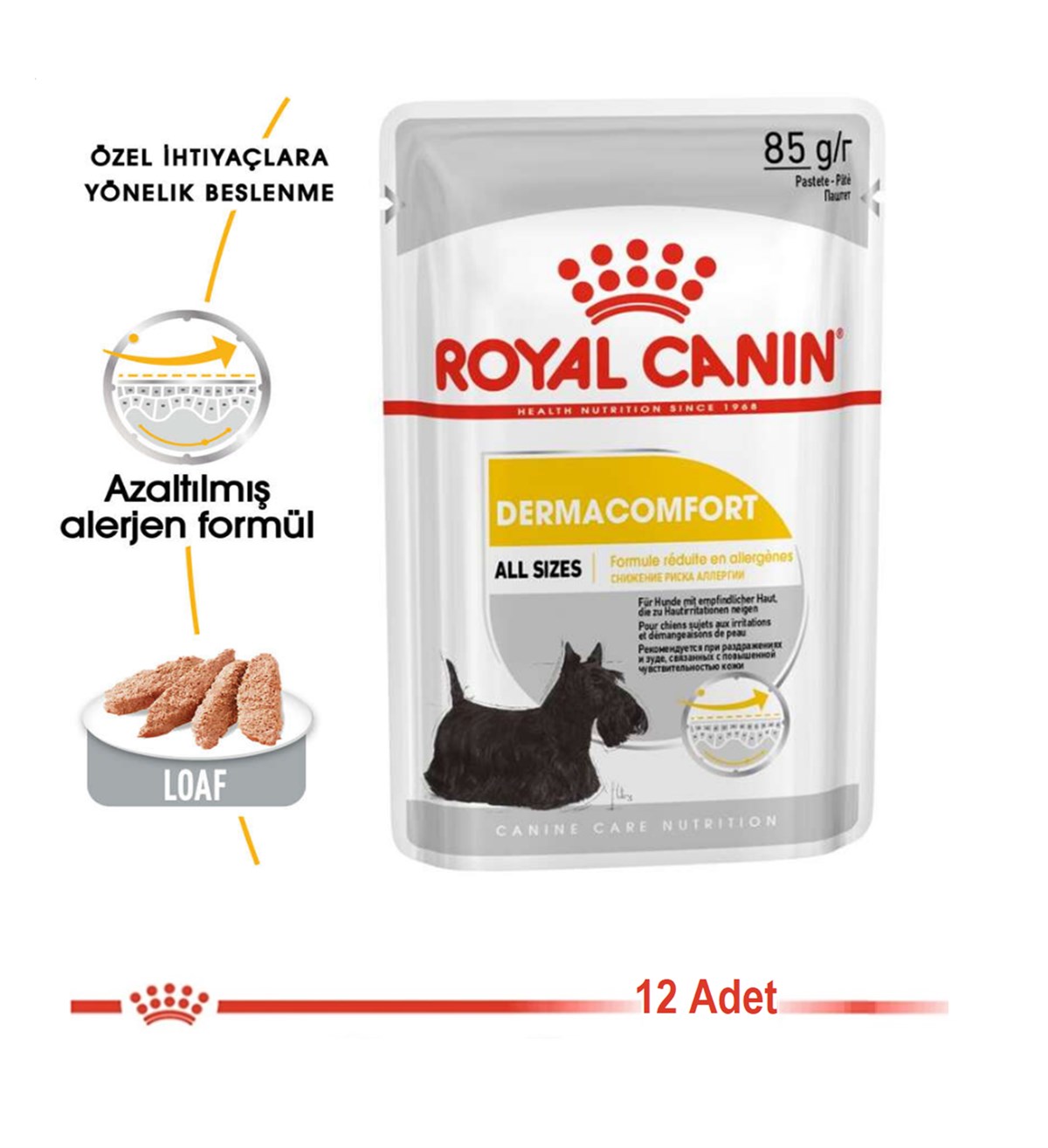 Royal Canin Ccn Dermacomfort Loaf Yaş Köpek Maması 85 Gr X 12 Adet