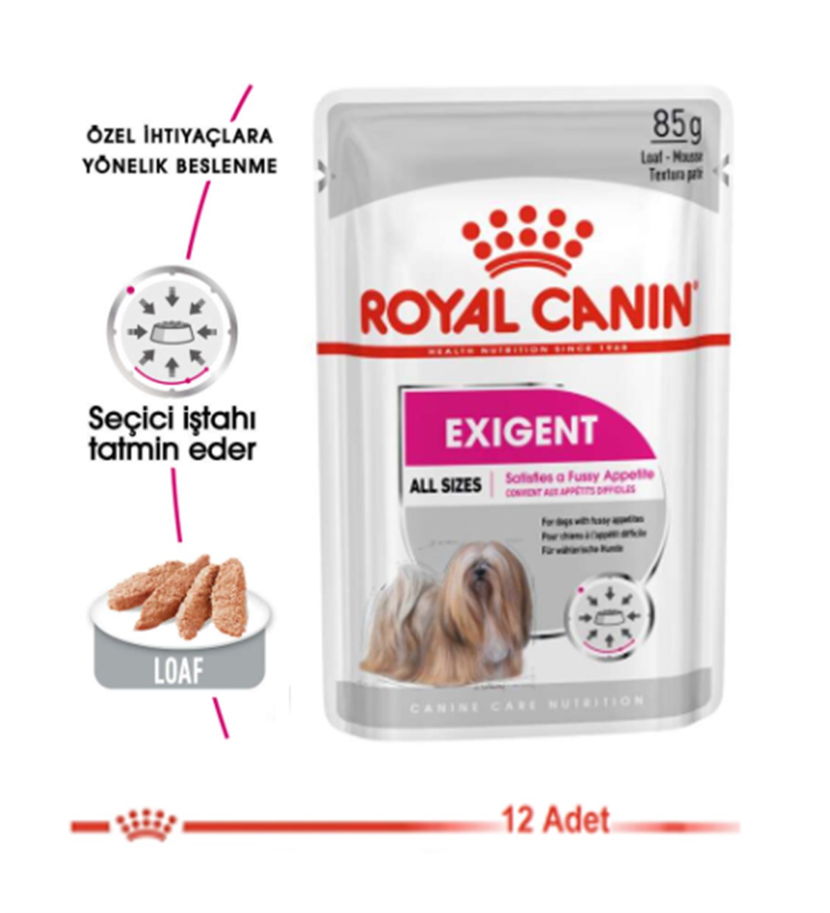 Royal Canin Ccn Exigent Loaf Yaş Köpek Maması 85 Gr X 12 Adet