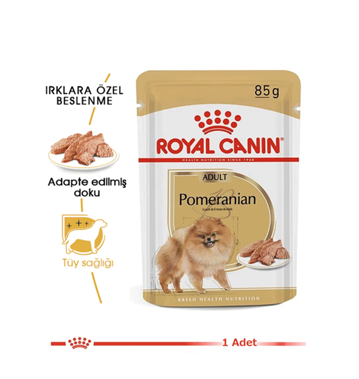 Royal Canin Pomeranian Pouch Yetişkin Yaş Köpek Maması 85 Gr