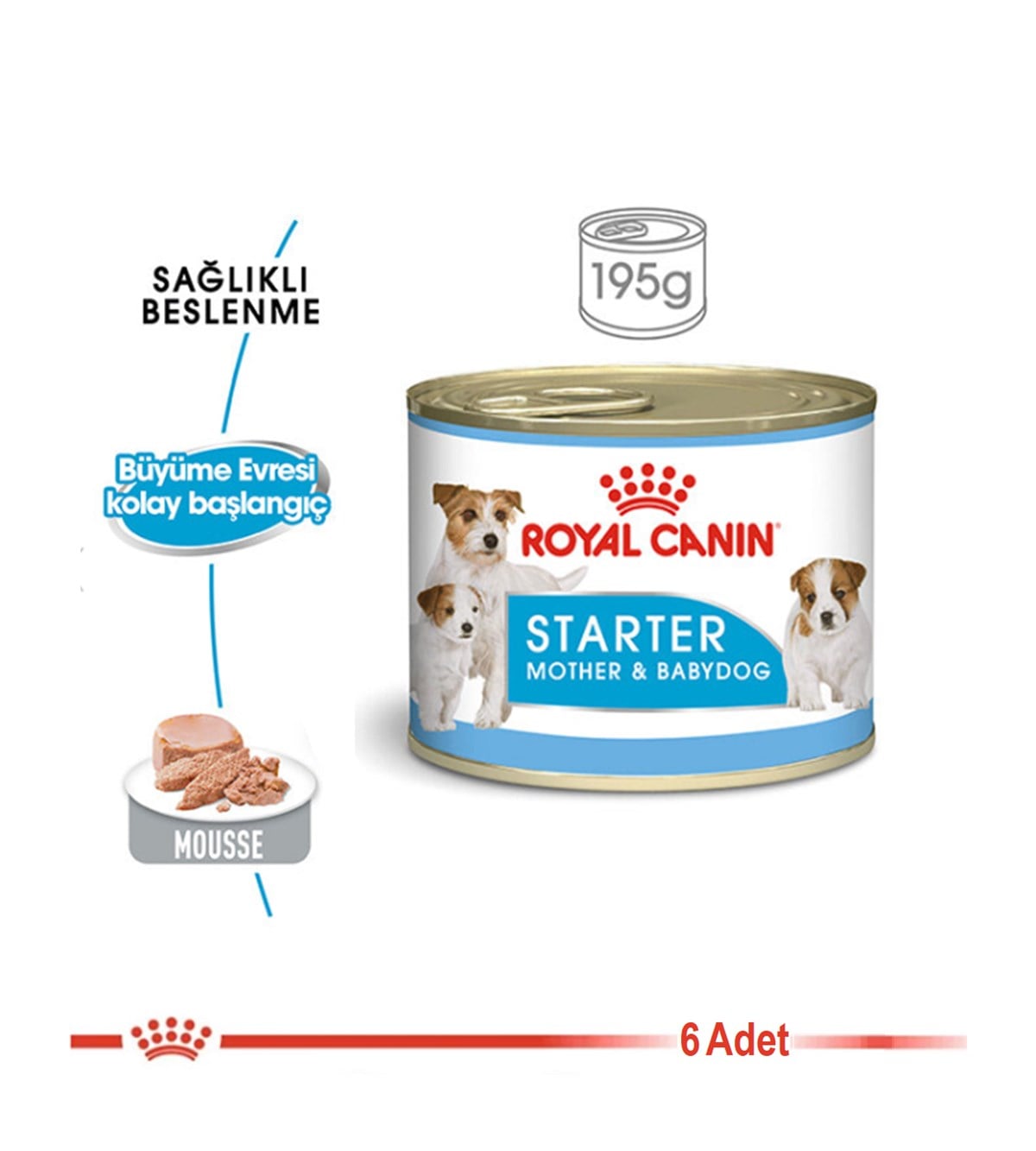 Royal Canin Starter Mousse Yavru Köpek Konservesi 195 Gr 6 Adet